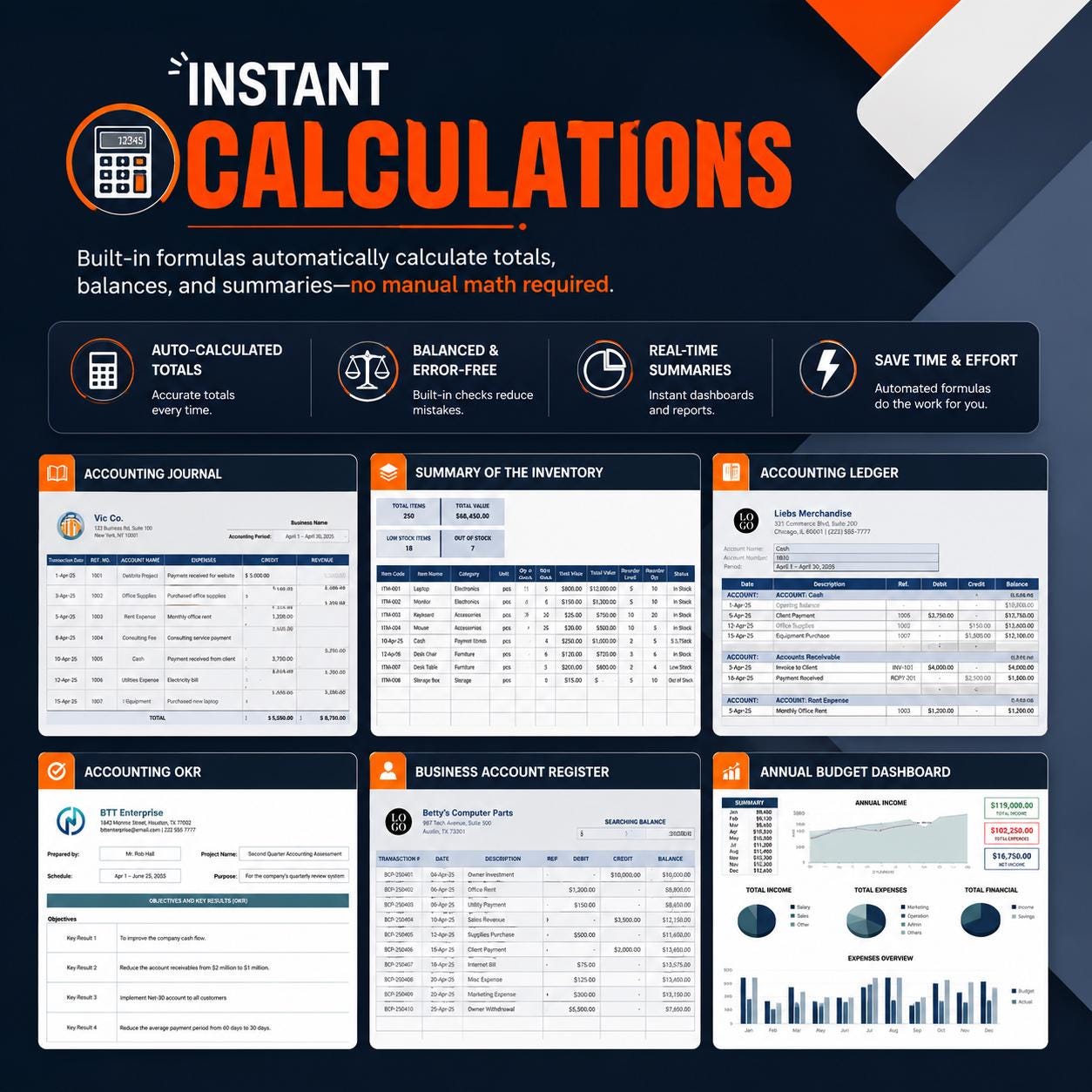 60+ Ultimate Accounting Template Bundle | Excel & Google Sheets Finance ...