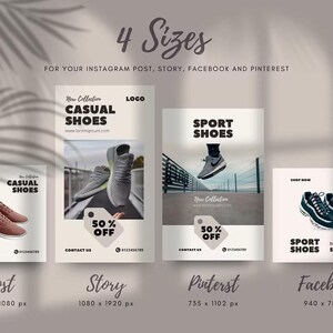 80 Shoe Canva Templates, Shoes Social Media Templates, Canva Templates ...