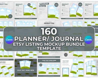 57 Page Canva Product Listing Template | Editable Canva Mockup Bundle | A4 Layouts for Etsy Sellers & Digital Products