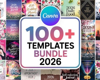 KDP Interior Bundle Canva, Editable Planner Templates, Journal Templates, Printable Workbook PDF, Digital Download, Passive Income Kit