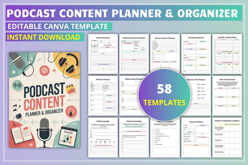 70+ KDP Interior Bundle Canva, Planner Journal Templates, Editable PLR Bundle, Printable , Digital Product Kit, Instant Download image 3