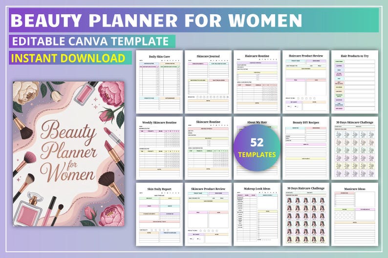 70+ KDP Interior Bundle Canva, Planner Journal Templates, Editable PLR Bundle, Printable , Digital Product Kit, Instant Download image 9