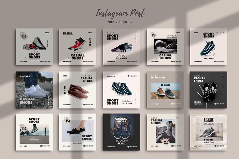 80 Shoe Canva Templates, Shoes Social Media Templates, Canva Templates ...