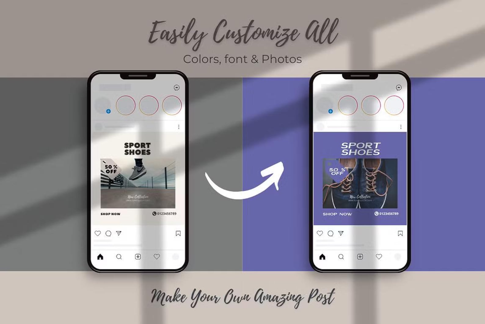 80 Shoe Canva Templates, Shoes Social Media Templates, Canva Templates ...