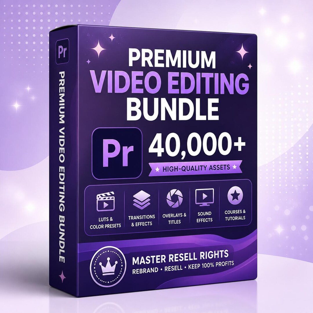 Premiere Pro Editing Bundle 40000+ Assets, Video Editing Pack, Luts Pre ...