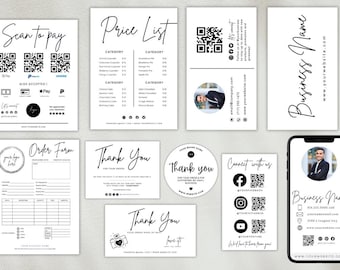 Craft Show Bundle | Order Form Template, Craft Fair Templates, Scan To Pay Sign, Small Business Canva Templates, Price List Printable