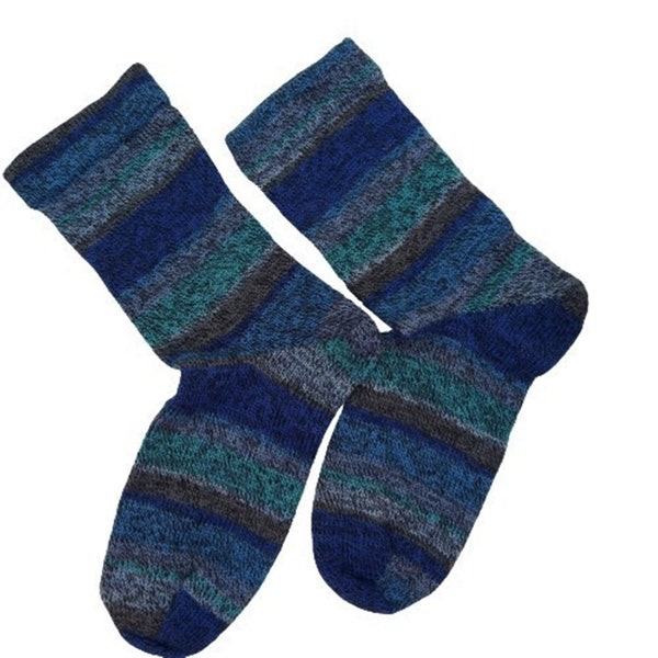 EU 42/43 US 9.5/10 UK 8.5/9 Cozy machine-knitted socks for cold days, woolsocks with 75/25 wool/polyamid, nice gift for birthday/christmas