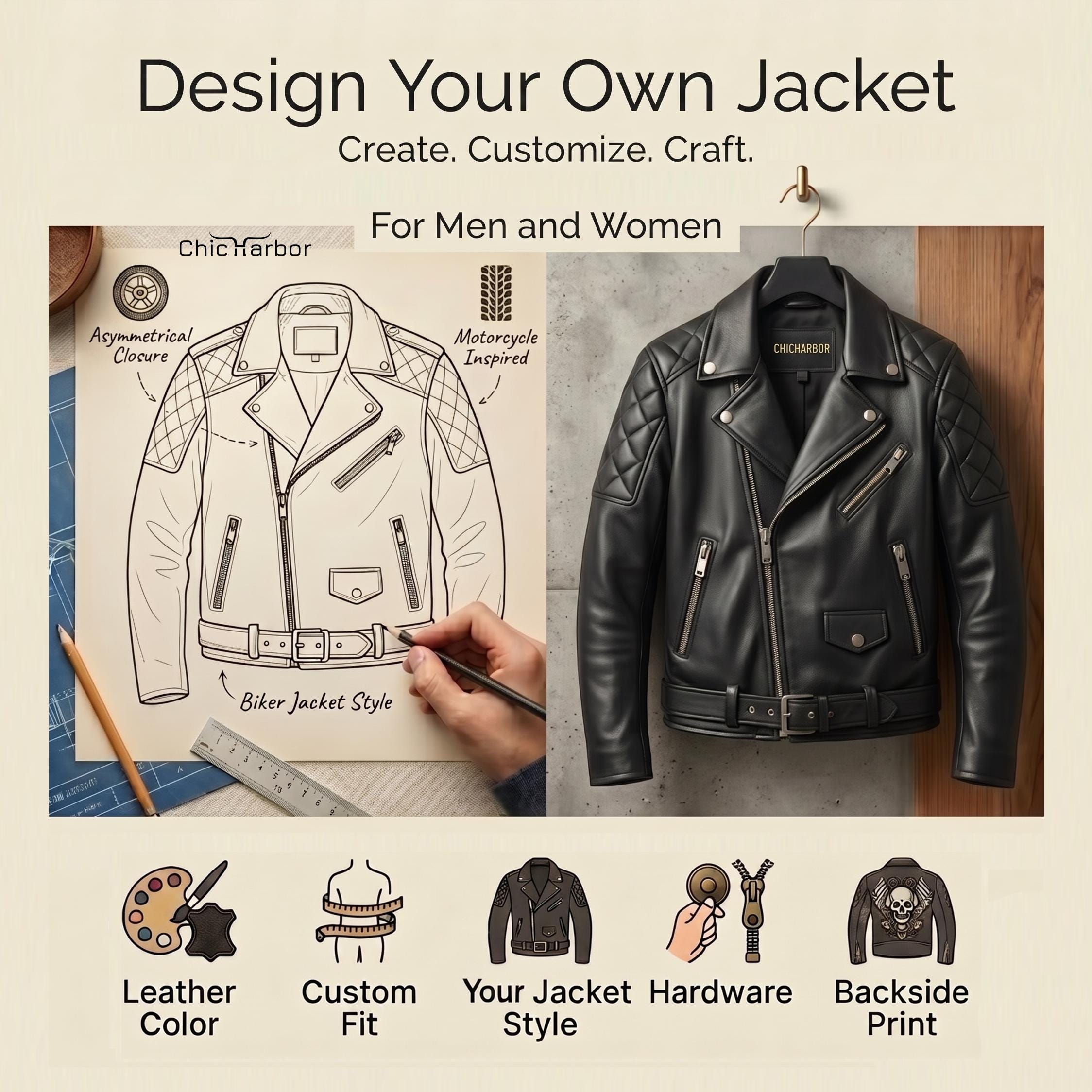 Tailored Mens Leather Jacket - Etsy display picture 1
