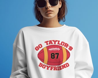 Go Taylor's Boyfriend, PNG, Travis and Taylor, Funny Football Party Shirt Design, Gameday Shirt Design, Kelce Era PNG, Go Sports