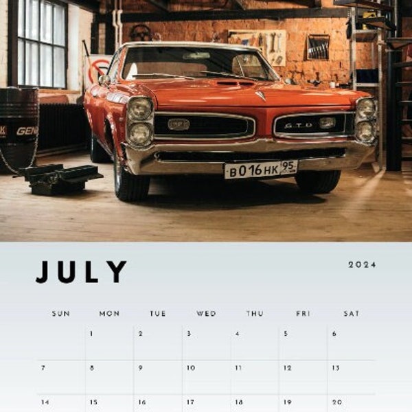Car Calendars 2024 Etsy