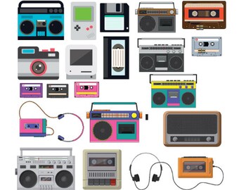 Vintage 80s Cassette Player svg - Retro Music Lover Digital Download,Nostalgic Retro Cassette Player svg - 80s Music Enthusiast Digital File