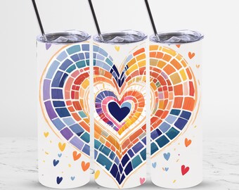 Valentine Tumbler Wrap Bundle, 20oz Skinny Valentine Tumbler Sublimation Designs, Valentines day Tumbler PNG, Instant Digital Download