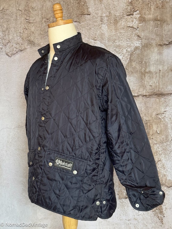 Belted Jacket in Navy Blue