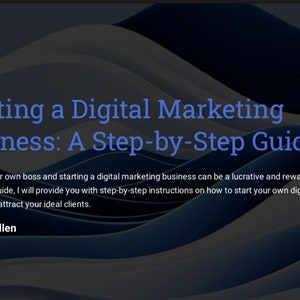 Digital Marketing Start up Guide