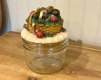 Our America The Original Candle Toppers Pots de bougies de 3 po. Panier de Noël des Fêtes