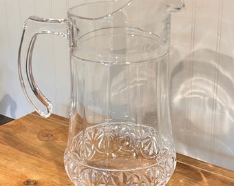 Vintage Cristal D'Arques Durand 24% Lead Crystal 48 oz Pitcher -France