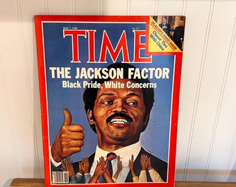 Vintage May 7 1984 TIME Magazine - Jesse Jackson "The Jackson Factor" Cover