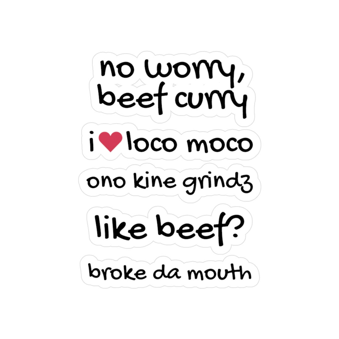 Loco Moco Hawaii Stickers Pidgin Funny Stickers Gift for Friend ...