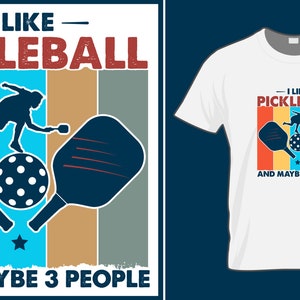 Love Pickleball and 3 people t-shirts
