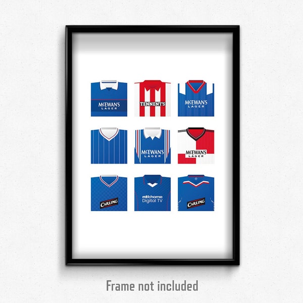 Rangers retro shirts print