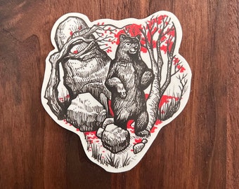 Bear Head Sticker