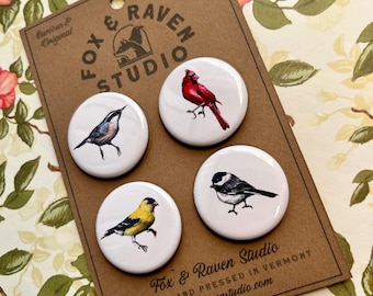 Vermont Birds Button Pack - Original Design / Artwork - NO AI!