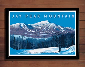 Jay Peak Mountain, Jay Peak Travel Poster, Jay Peak Mountain Painting, Jay Peak Ski Poster, Jay Peak Ski Art, Jay Peak Mountain Art