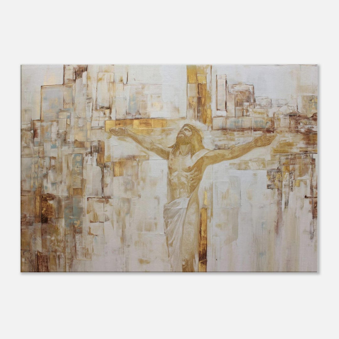 Jesus on the Cross – Abstract Wall Art, Jesus Wall Art, Cross Decor ...