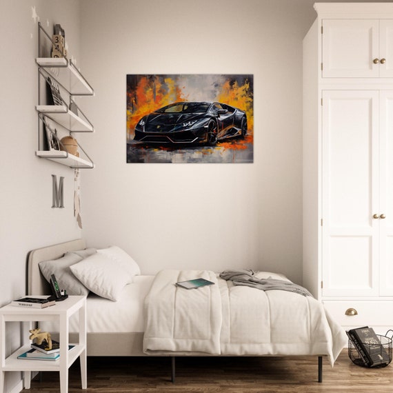 JUNNA Poster Su Tela Lamborghini Terzo Millennio – Quadro Decorativo 60x90 Cm Per Parete E Camera Da Letto