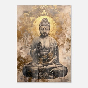 Buddha canvas print, Buddha painting for living room, buddhist wall decoration, abstract wall art, wall decoration, printed painting