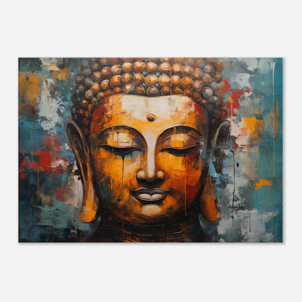 Buddha Leinwand Druck Buddhismus Religiöse Abstrakt spirituelle Wand Dekor Moderne Kunst Extra große Wandkunst Spirituelle Wanddekoration