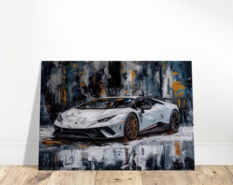 ランボルギーニ・ウラカンの壁アート、ランボルギーニの絵画、モダン