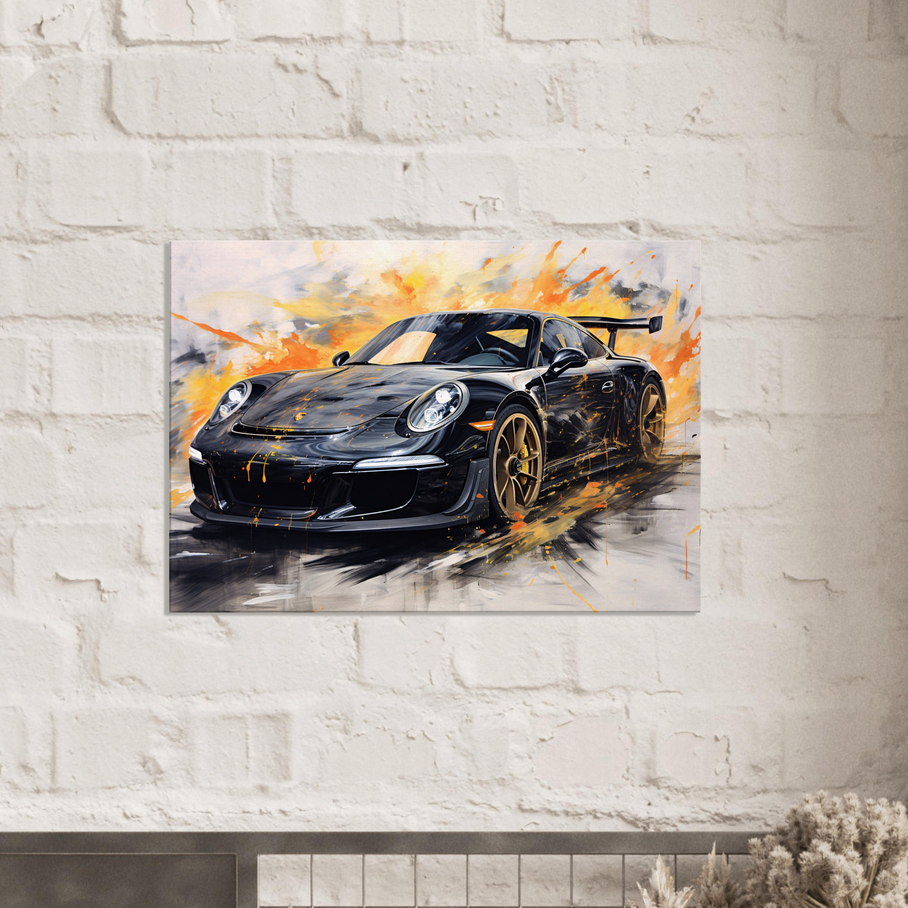 Porsche 911 GT3 RS ポルシェ キャンバスアート 絵画 Gt3 rs車の世代スーパーカーポスター、キャンバスプリント絵画