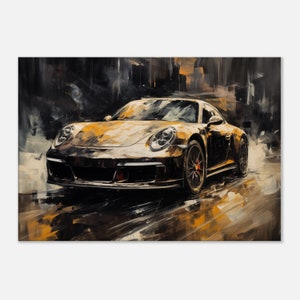 Porsche 911 Carrera Leinwand Pop-Art Wandbild Bunter Porsche Canvas Wandbild Wanddecor modern home wall art, wanddeko poster
