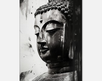 Buddha canvas, yoga artwork, meditation art print, buddha wall art landscape, buddhist wall decoration, yoga wall art lotus
