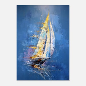 Sailboat Canvas, Sailboat Paintings, Sailing Art, Nautical Prints, Seascape Art Print, Sailboat Wall Art