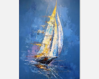 Lienzo de velero, pinturas de veleros, arte de navegación, impresiones náuticas, impresión de arte marino, arte mural de velero