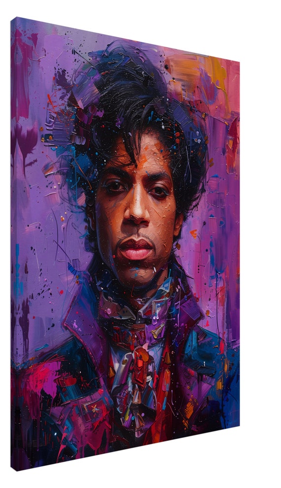 Famous Singer Printed on Canvas, Prince Wall Art, Pop Art Wall