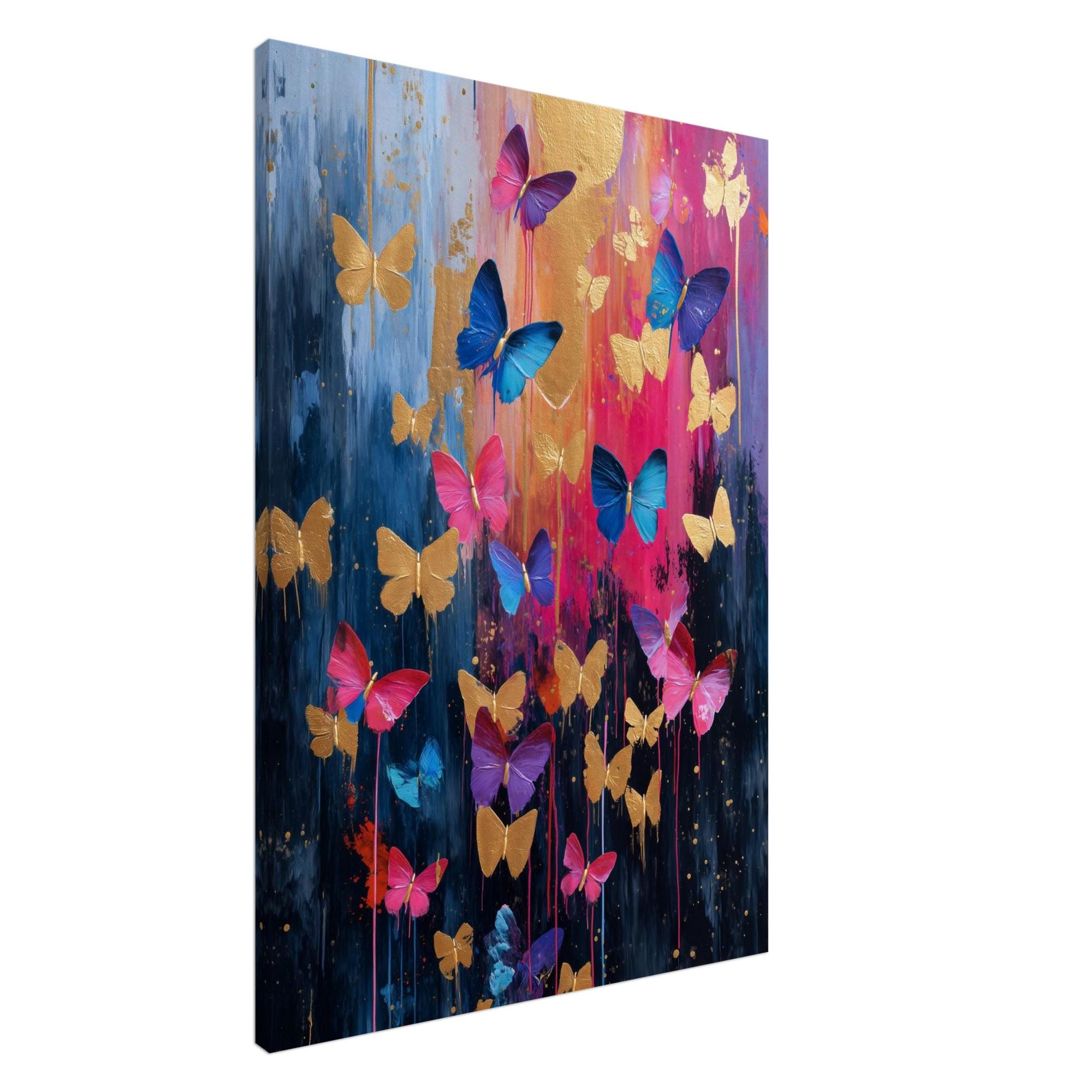 Butterfly Wall Art, Abstract Butterfly Art Print, Large Colorful ...