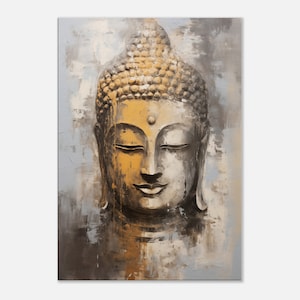 Buddha Canvas Print, Buddha Painting for Living Room, Buddhist Wall Decor, Abstract Wall Art, Wall Decor, Printed