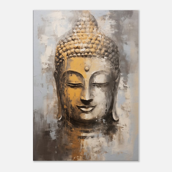 Buddha Leinwanddruck, Buddha-Gemälde für Wohnzimmer, buddhistische Wanddekoration,  abstrakte Wandkunst, Wanddeko,  gedruckt