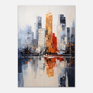 Nyc Wall Art on Canvas, Cityscape Paintings, Living Room Wall Decor, New York City Decor, New York Canvas Wall Art, Above Bed
