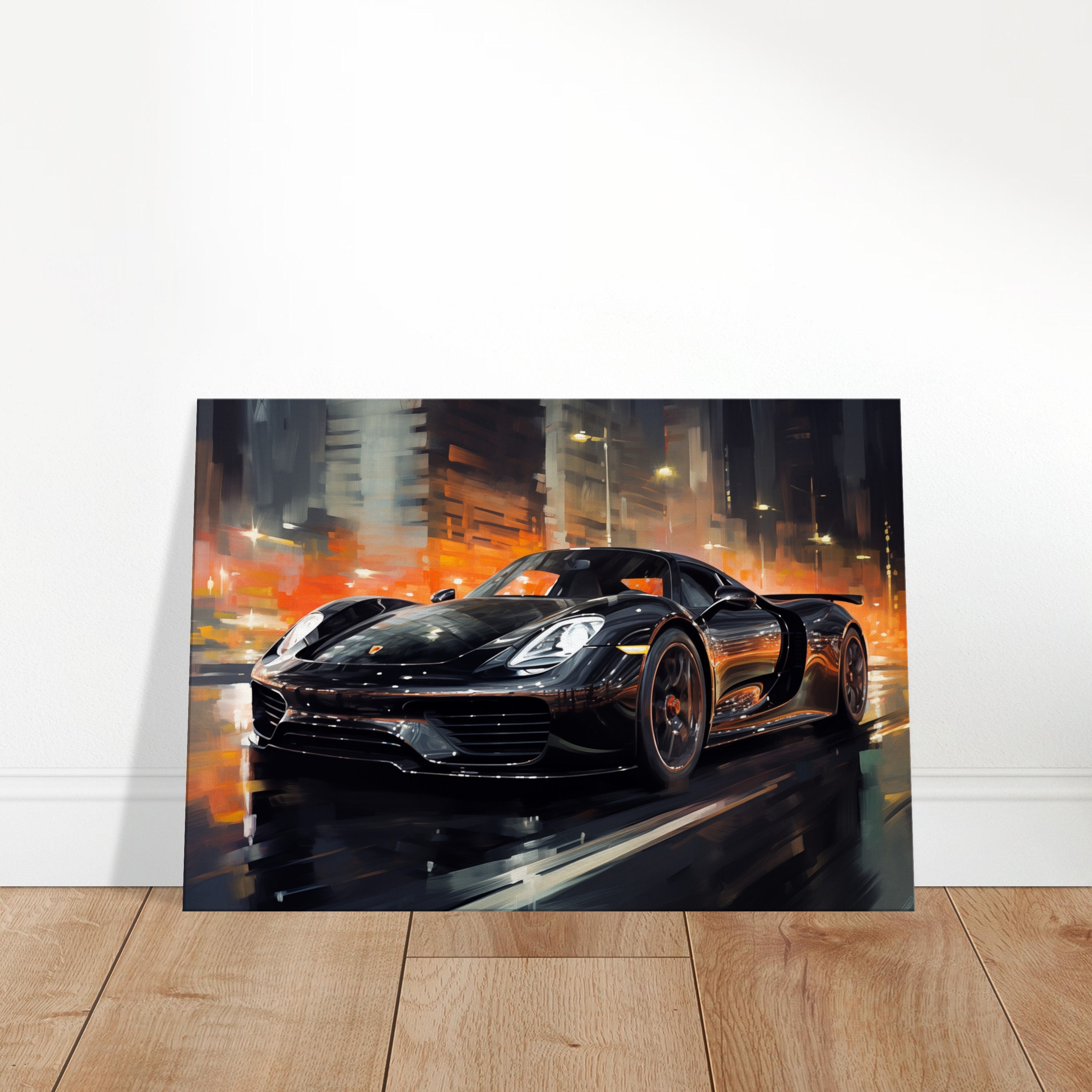 Porsche 918 Spyder Canvas Pop Art Wall Art Colorful Porsche Canvas