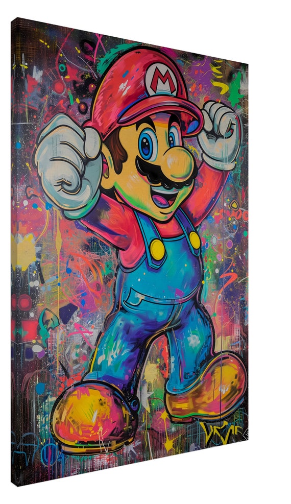 Super Hero Printed on Canvas, Pop Art Wall Art Print, Canvas