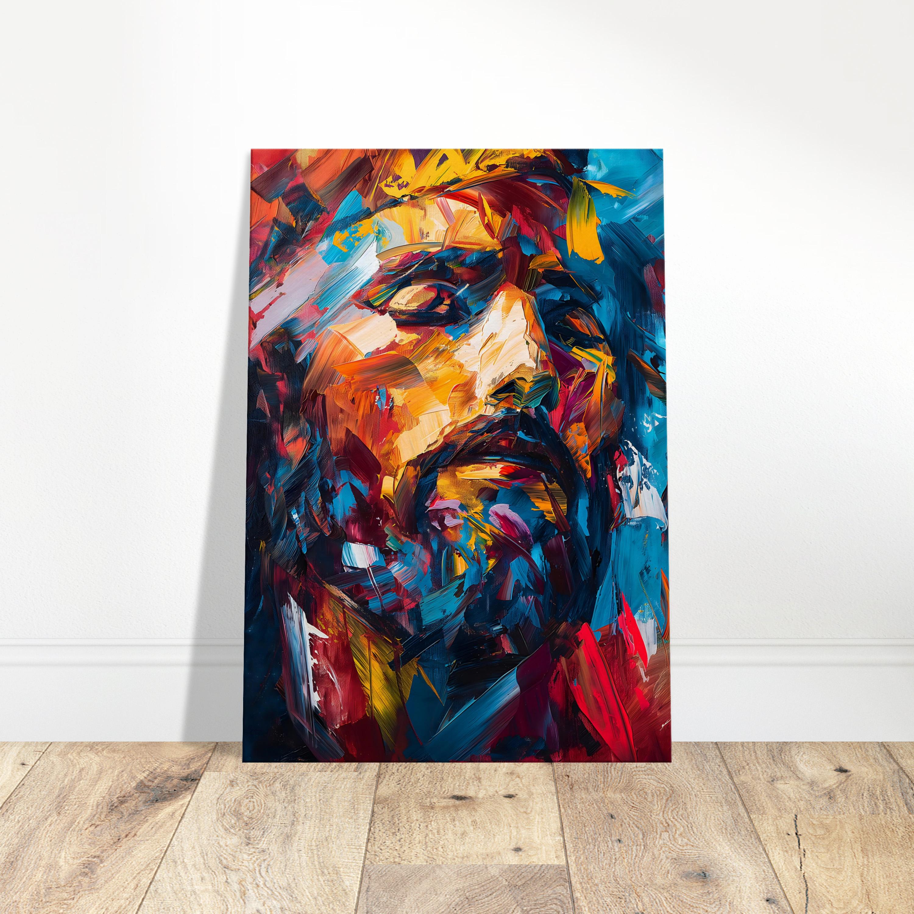 Abstract Jesus Christ Painting Printed on Canvas, Modern Religious Art ...