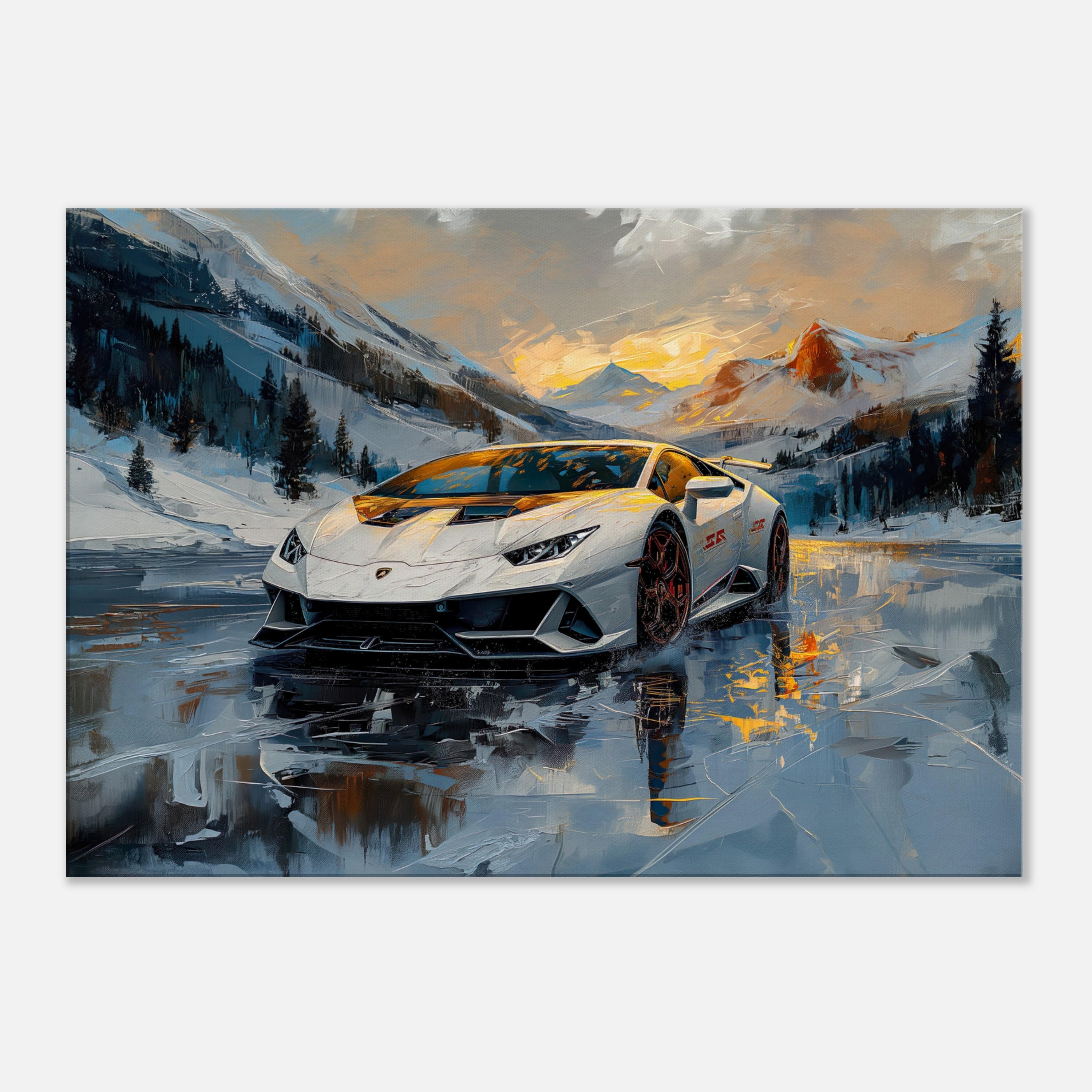Lamborghini Huracán Canvas Print, Luxury Car Picture, Living Room