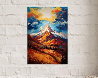 Quadro Astratto Montagne Blu 90x60 Cm – Arte Moderna Su Tela Per Soggiorno O Camera