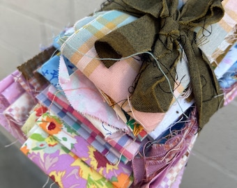 Quilting Cotton Scrap Bundle | Colorful Patchwork Fabric Pieces, Sewing Supply Lot - Fableism