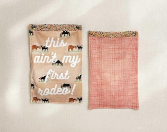 Ain't My First Rodeo Banner - Handmade Patchwork Wall Hanging - Heather Ross