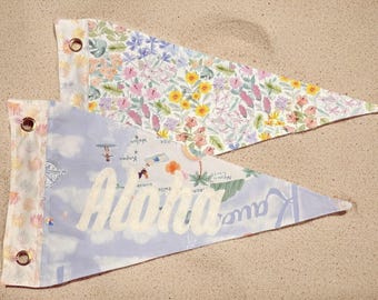 Aloha Pennant - Handmade Patchwork Wall Hanging - Kauai